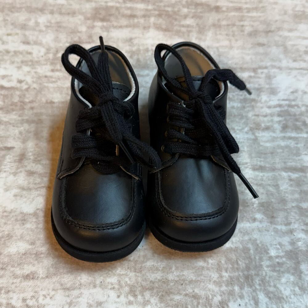 Josmo Walker Baby Boy 3.5 Medium Black Leather Beginner Arch Support Booties
